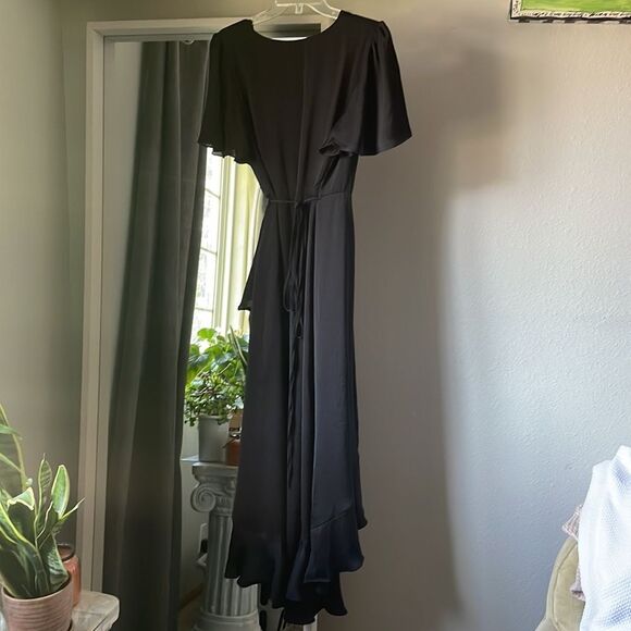 ModCloth Wonder Ruffle Hem Wrap Midi Dress - Picture 2 of 5